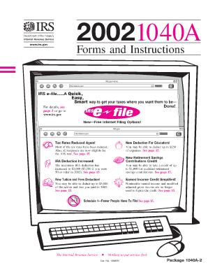 IRS Form 1040A Instructions