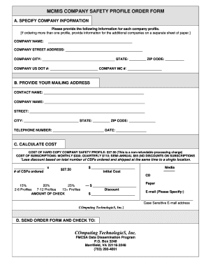 company profile form