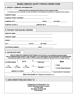 Company Information Form Template from www.pdffiller.com