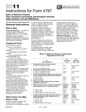 Irs Form 4797 Instructions Fill Online Printable Fillable Blank Pdffiller