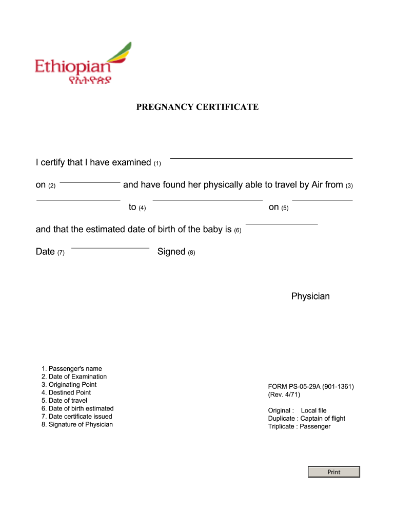 Fit To Fly Certificate Indigo - Fill Online, Printable, Fillable Regarding Fit To Fly Certificate Template