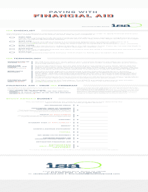 ISA Financial Aid Checklist
