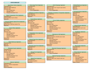 State Alcohol Permit Application Checklist