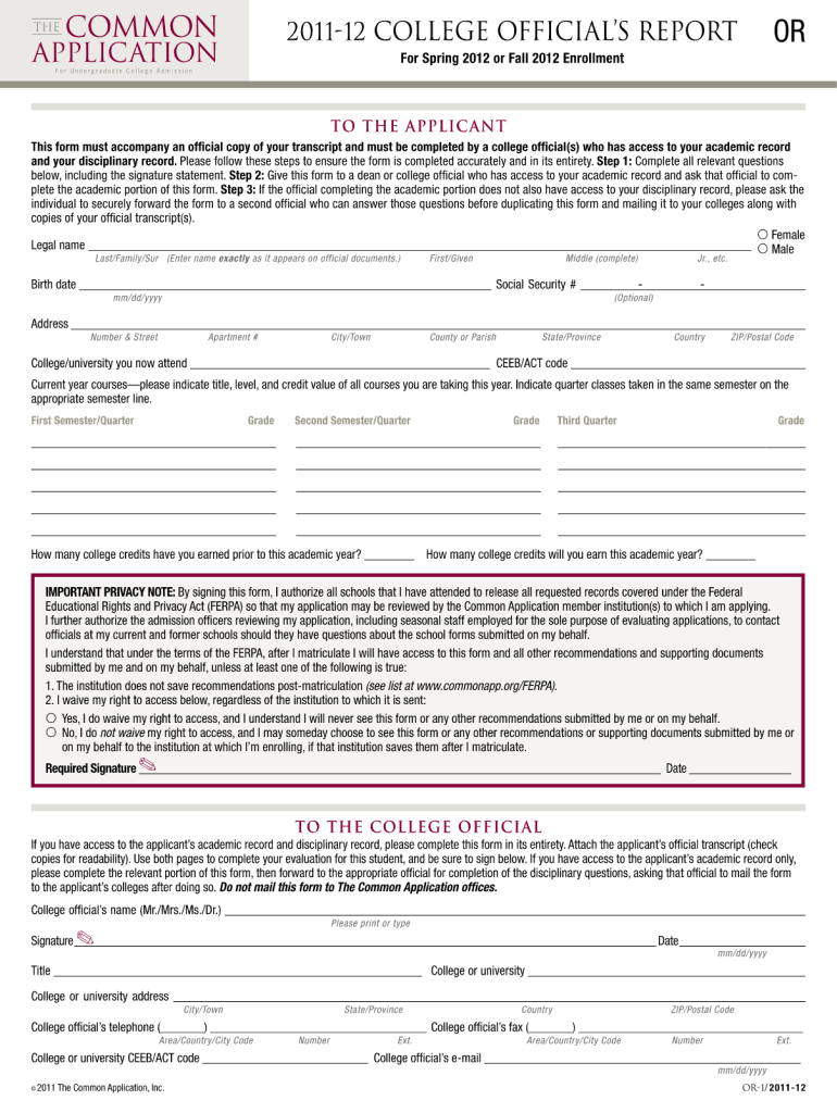 Common App Pdf 2020 Fill and Sign Printable Template Online US