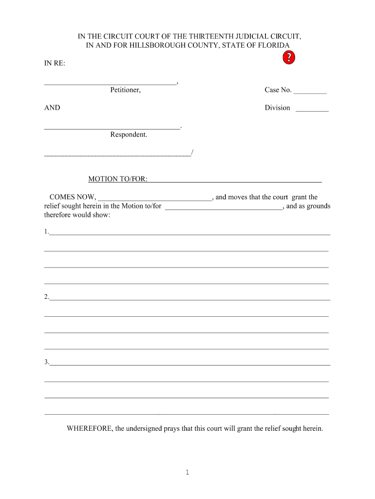 Legal Motion Template TUTORE ORG Master Of Documents