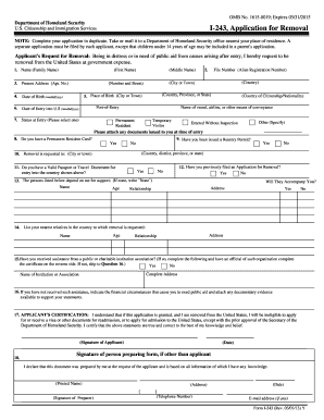 Application for Removal - USCIS - uscis