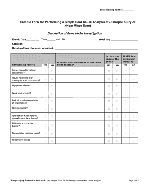 cdc root cause and contributing factors form