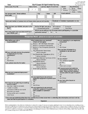 Gulf Coast Oil Spill Initial Survey