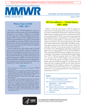 hiv surveillance united states 1981 2008