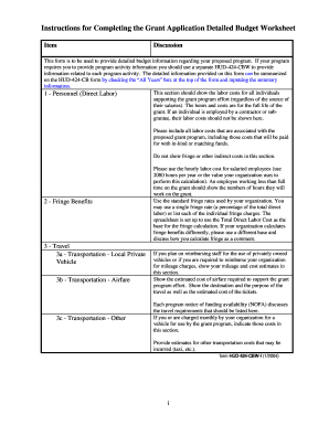 sample itemized budget for grant proposal