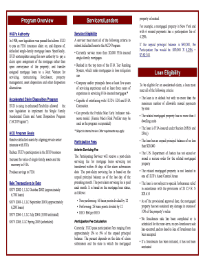 Accelerated claim and asset disposition acd program form