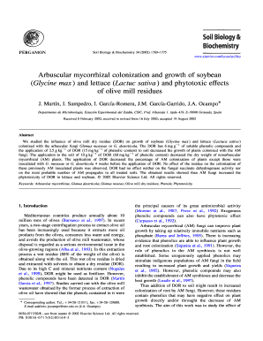 Arbuscular mycorrhizal colonization and growth of soybean (Glycine ... - bashanfoundation