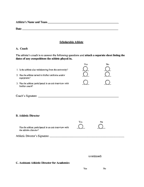 Instructions Re the Checkout Procedure for Athletes Leaving the ...