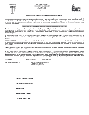 2010 Annual Income and Expense Report