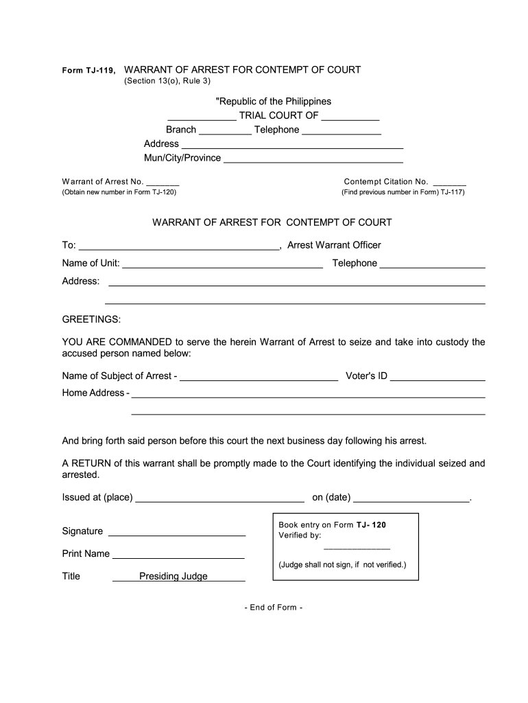 Sample Letter To Judge To Remove Warrant