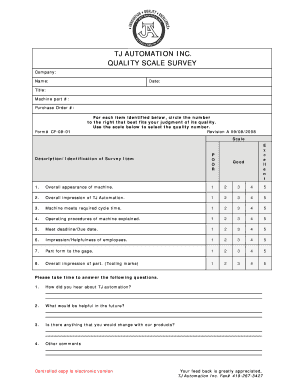 Customer Feedback Form (58kb PDF )