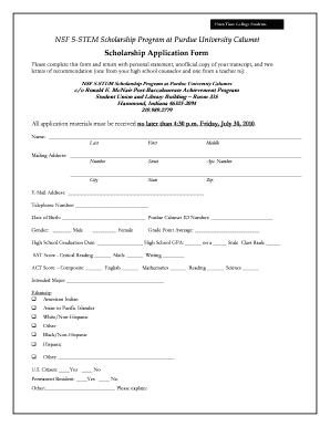 purdue university calumet stem form