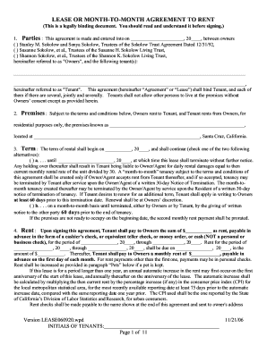 Month to month rental agreement california - Month to month lease form fillable