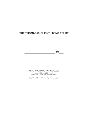 Thomas c living trust form