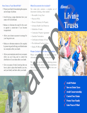Sample living trust single person form