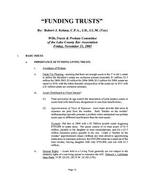 FUNDING TRUSTS