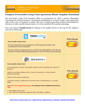 us living trust sample template form