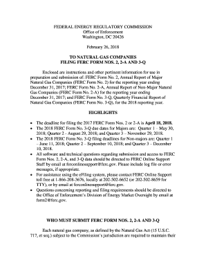 ferc form no2 transmittal letter