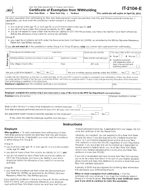 Ny state withholding form - file z it2104e fill in 7 pdf