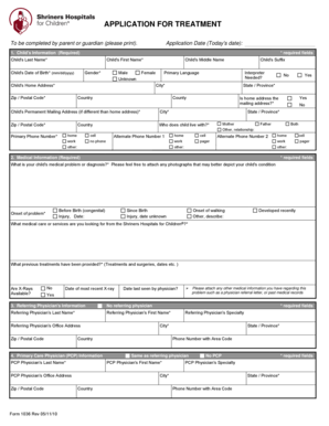 Application for Treatment