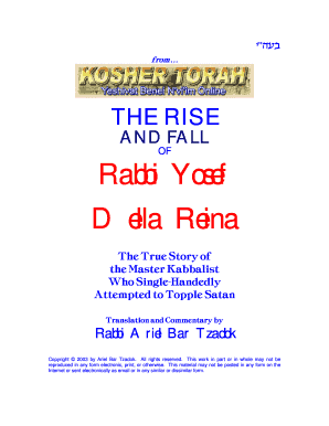 the rise and fall of rabbi yosef form