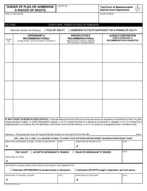 massachusetts change of plea form