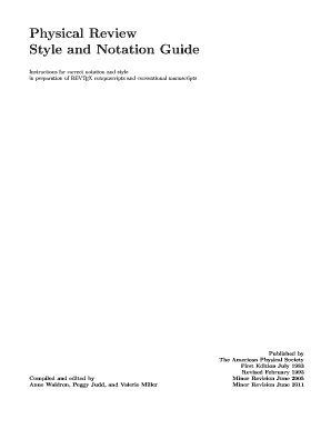 Fillable Online forms aps physical review style and notation form Fax ...