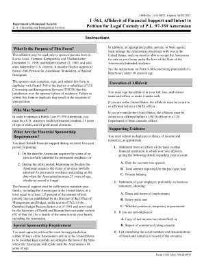 affidavit of support family member in usa form i 290b