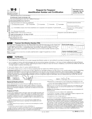 W-9 Form - International Monetary Systems