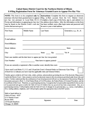 northern district pro hac vice form