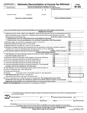 2013 ne revenue 3n reconciliation form fill