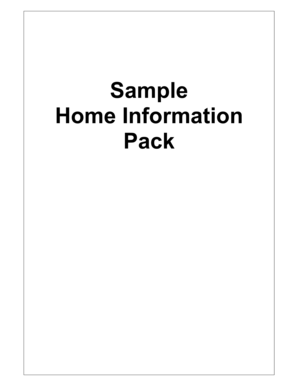 UK Home Information Pack Index Form
