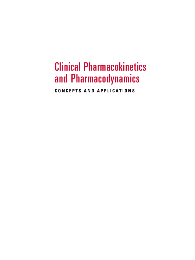 clinical pharmacokinetics and pharmacodynamics concepts and applications pdf Preview on Page 1