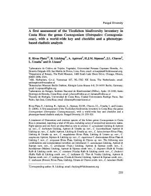 A first assessment of the Ticolichen biodiversity ... - Fungal diversity - fungaldiversity