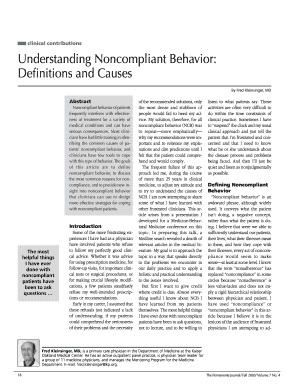 understanding noncompliant behavior definitions and causes form