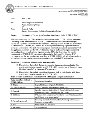 notice of non compliant amendment