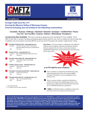 western maricopa foreign trade zone no 277 form