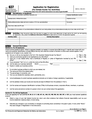 IRS Form 637 Application for Registration