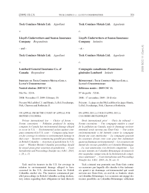 Teck Cominco Metals Ltd. v. Lloyd's Underwriters, 2009 SCC 11 - canlii