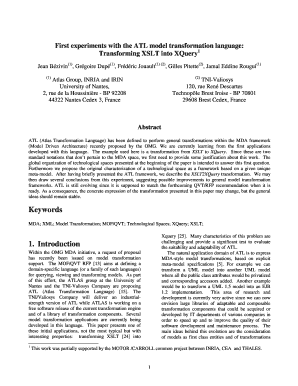 First experiments with the ATL model transformation ... - SoftMetaWare