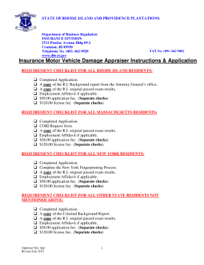 sc motor vehicle damage appraiser form