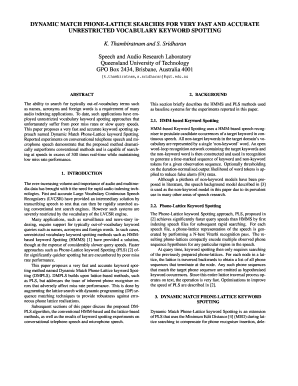 DYNAMIC MATCH PHONE-LATTICE ... - Microsoft Research