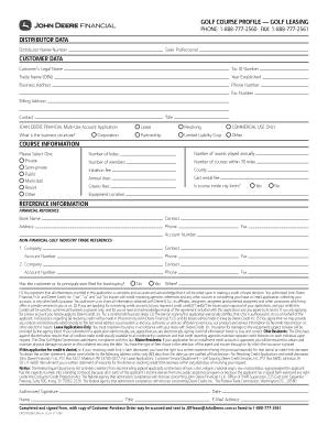 GOLF COURSE PROFILE GOLF LEASING - John Deere