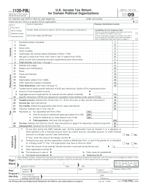 Form 1120-POL US Political Organization Tax Return