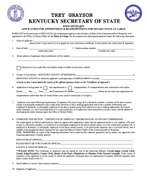 Kentucky Notary Application